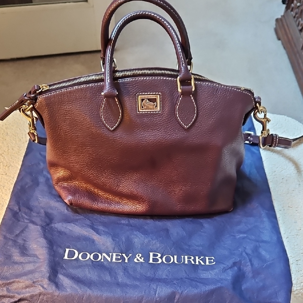 Dooney & Bourke Plum Leather Satchel